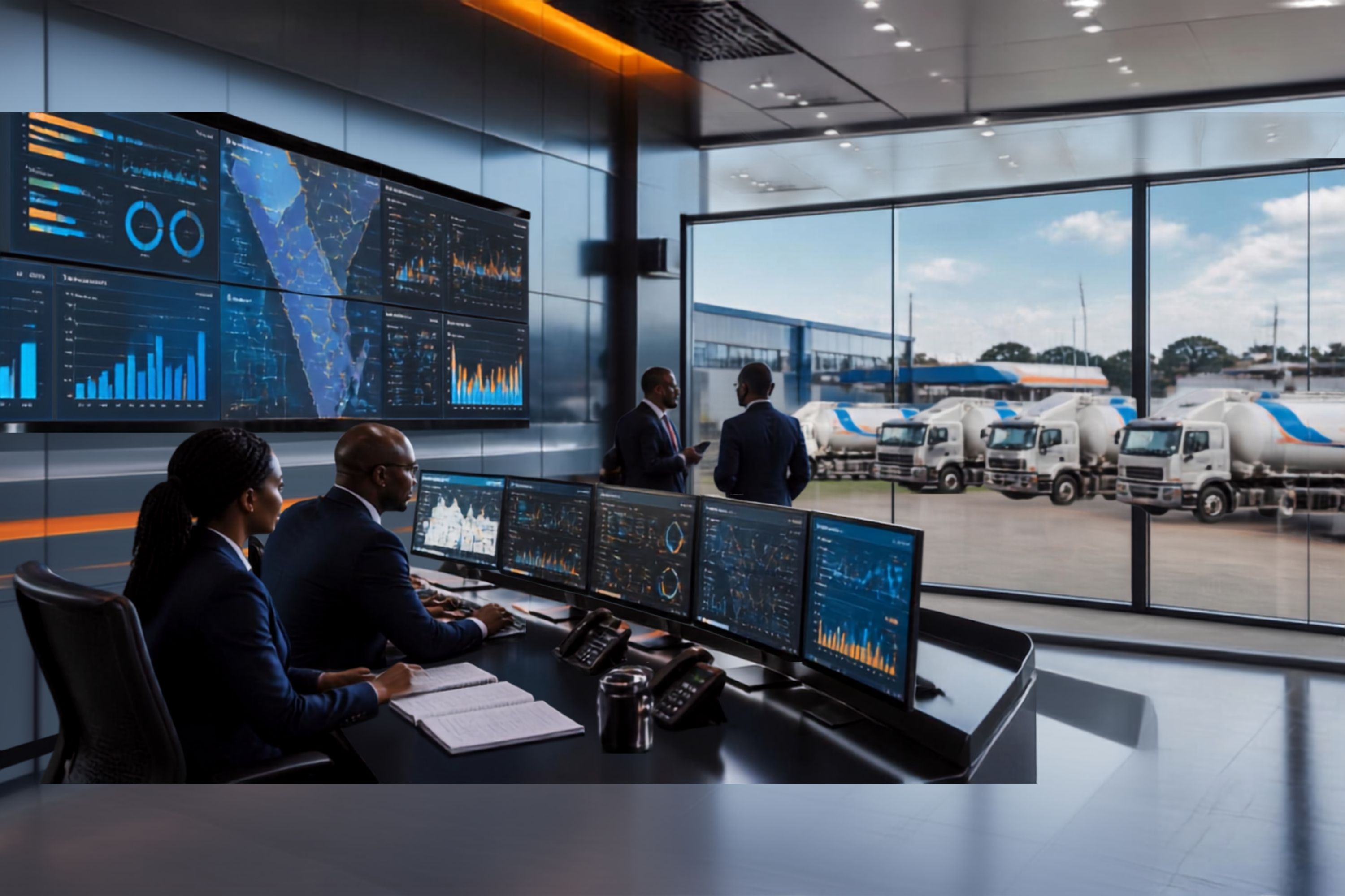 Dikus Transporters management team overseeing petroleum logistics operations in Kenya